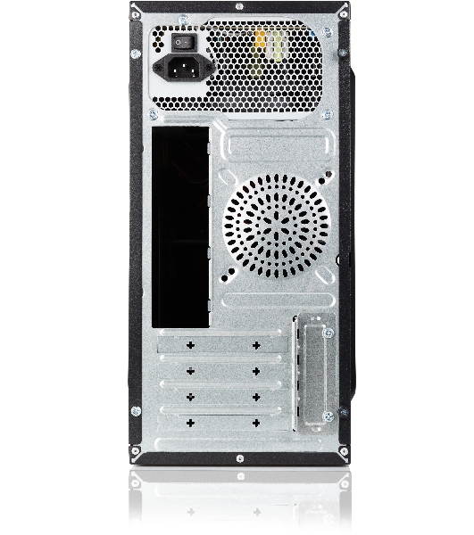 Компьютерный корпус с блоком питания 450Вт. Сase Forza mATX, 450W, 2xUSB 3.0, Black, w/o FAN, 12 см fan PSU, power cord