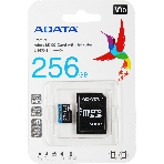 Флеш карта microSD 256Gb ADATA microSDHC Class 10 UHS-I A1 100/25 MB/s (SD адаптер), фото8