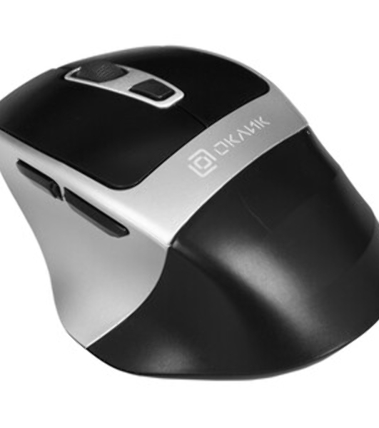 Мышь беспроводная Oklick 516MW черный/серебристый, 1600 dpi, радиоканал, Bluetooth, USB, кнопки - 6