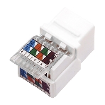 Модуль Rexant Keystone Jack RJ-45(8P8C), UTP неэкранированный, cat.5e, тип 180 градусов,самозажимной, белый, фото2