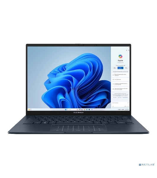 Ноутбук ASUS Zenbook 14 UX3405CA-PP1158 Intel Core Ultra 7 255H/LPDDR5X 16GB/1TB SSD/Intel Arc Graphics/14' OLED WQXGA+(WQ+) 2880X1800 16:10, WiFi 7+BT 5.4/Without OS/1.20 kg/Ponder Blue