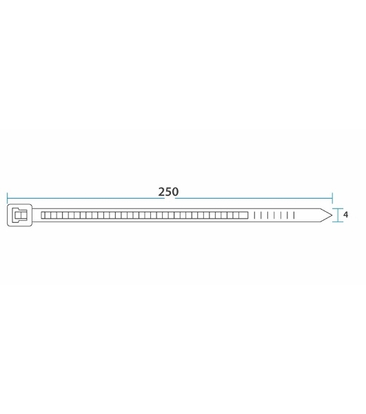 Хомут-стяжка кабельная нейлоновая Rexant 250x3,6 мм, белая, упаковка 100 шт.
