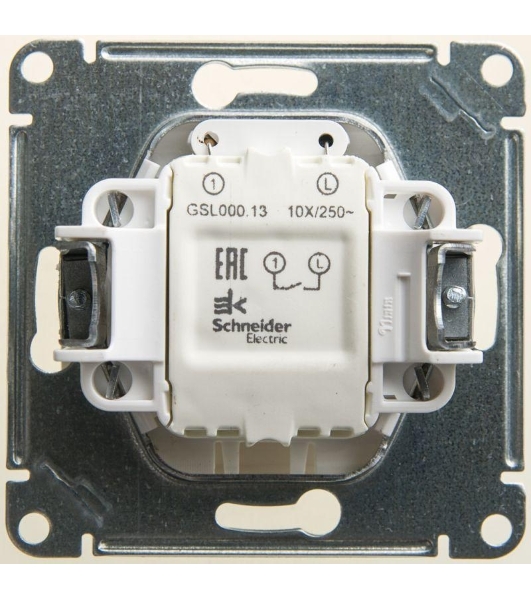 Механизм выключателя 1-кл. СП Glossa 10А IP20 10AX с подсветкой перламутр SchE GSL000613