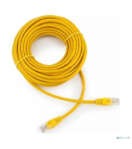 Патч-корд UTP Cablexpert PP12-10M/Y cat.5e, 10м, литой, многожильный, желтый