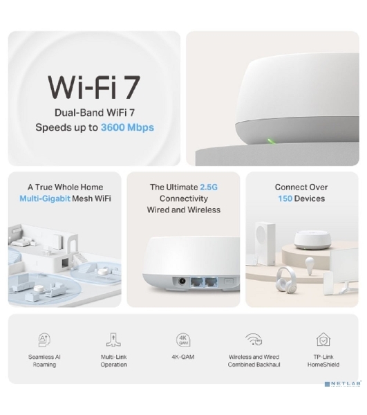 Домашняя Mesh Wi-Fi система TP-Link Deco BE25(2-pack)