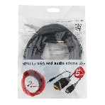 Кабель HDMI->VGA Cablexpert A-HDMI-VGA-03-5M, 19M/15M + 3.5Jack, медь, позол.разъемы, 5м, черный, пакет, фото3