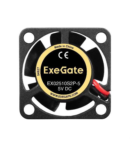 Вентилятор для корпуса ExeGate EX02510S2P-5 черный, 25 мм, 10000 об/мин, 22 дБ, 2 pin