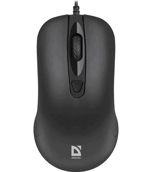 Мышь проводная Defender Classic MB-230 черный, 1600 dpi, USB, кнопки - 4