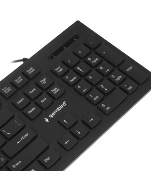 Комплект клавиатура+мышь Gembird KBS-9050L проводной, USB, 1000 DPI, чёрный
