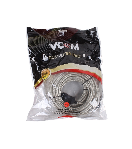 Кабель-адаптер VCOM VUS7049-20M USB2.0-repeater, удлинительный активный <Am-->Af 20м