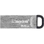 Флешка USB Kingston DataTraveler KYSON (DTKN/64GB), 64Gb, USB 3.2 Gen 1, R/W 200/60, серебристый/черный, фото2