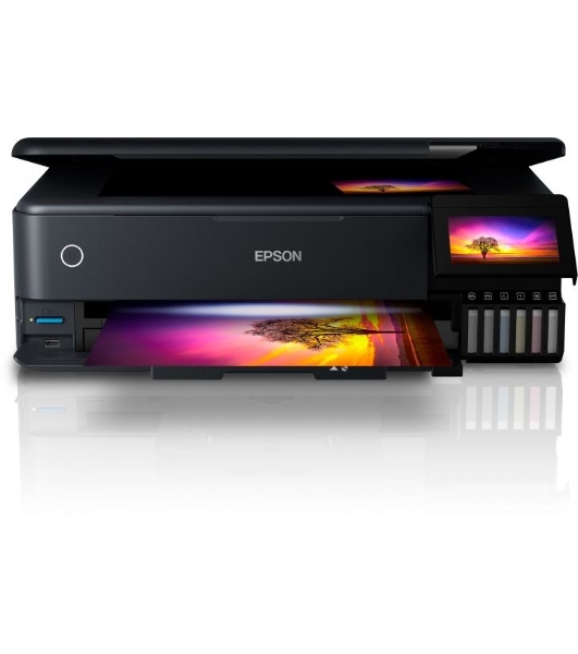 МФУ струйное Epson L8180 (C11CJ21403/C11CJ21402) A3 Duplex Net WiFi USB RJ-45 черный