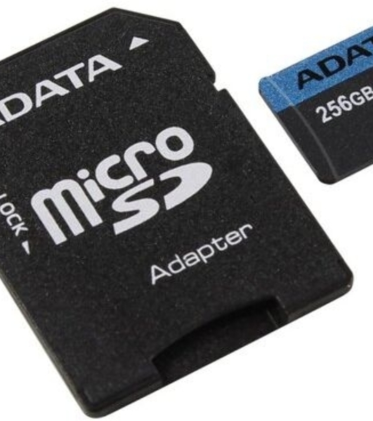 Флеш карта microSD 256Gb ADATA microSDHC Class 10 UHS-I A1 100/25 MB/s (SD адаптер)