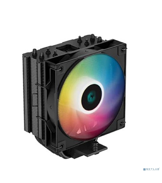Кулер для процессора DEEPCOOL AG400 BK ARGb черный, 120 мм, алюминий/медь, 2000 об/мин, 31.6 дБ, 4 pin, 220 Вт, 150 мм
