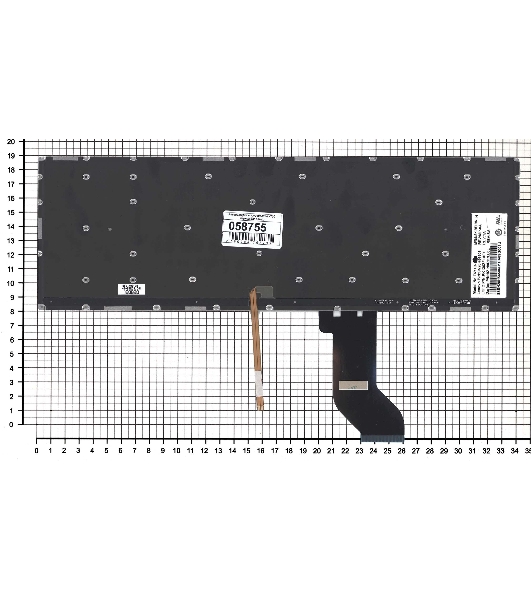 Клавиатура для ноутбука Lenovo IdeaPad Y700 Y700-15ISK черная без рамки с подсветкой