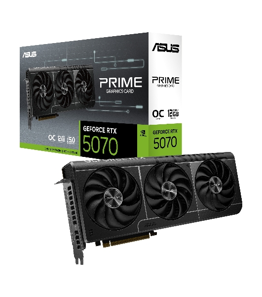 Видеокарта ASUS PRIME-RTX 5070-O12GRTX 5070,HDMIx1,DPx3,12G,D7; 90YV0M10-M0NA00