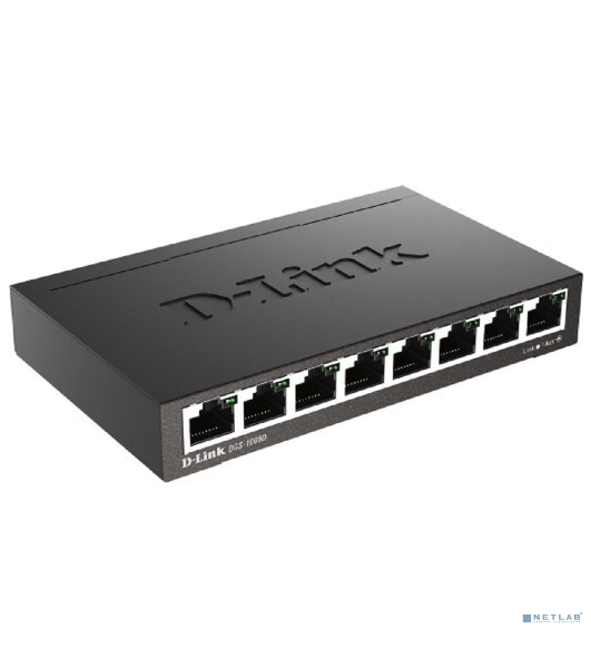 Коммутатор D-Link DGS-1008D/R1A, 8×1 Гбит/с, неуправляемый