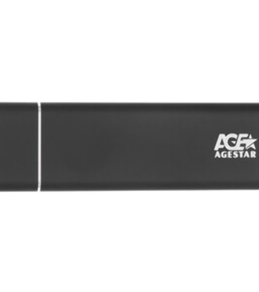 Внешний корпус AgeStar M.2 USB 3.0 NGFF (B-key) AgeStar 3UBNF5C алюминий, черный/серебристый