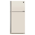 Холодильник Sharp SJ-XE55PMBE бежевый двухкамерный 388/148л морозилка сверху, No Frost, фото 1