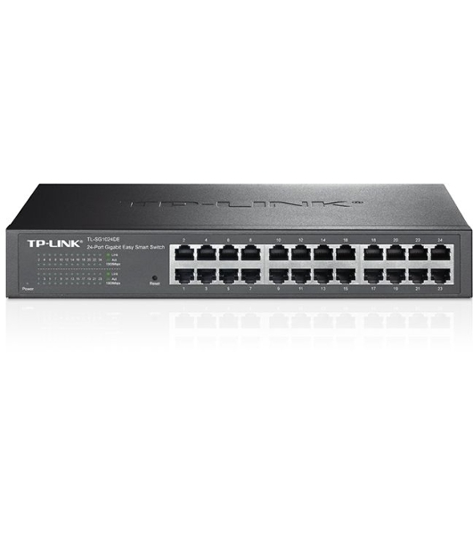 Коммутатор TP-Link SMB TL-SG1024DE 24-Port Gigabit Easy Smart Switch, 24 10/100/1000Mbps RJ45 ports, MTU/Port/Tag-based VLAN, QoS, IGMP Snooping