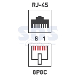 Модуль Rexant Keystone Jack RJ-45(8P8C), UTP неэкранированный, cat.5e, тип 180 градусов,самозажимной, белый, фото5