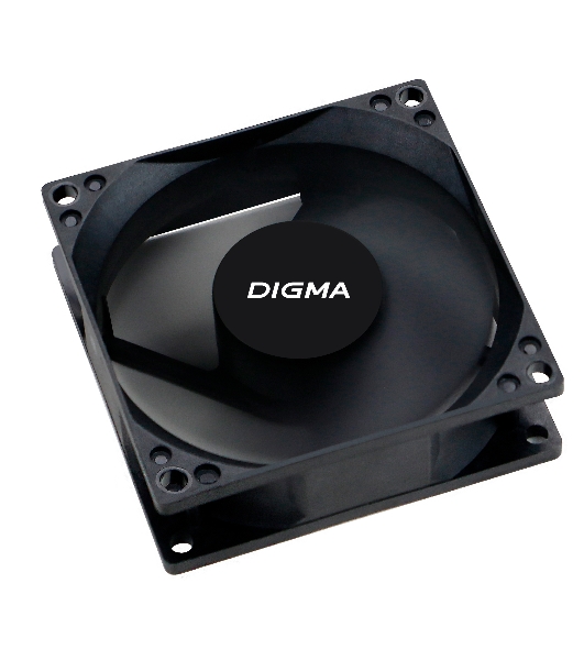 Вентилятор для корпуса Digma DFAN-80 черный, 80 мм, 1800 об/мин, 23 дБ, 4 pin