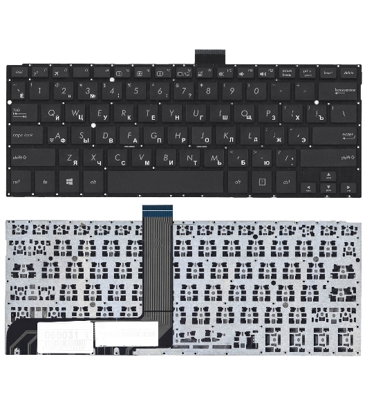 Клавиатура для ноутбука Asus TP300, TP300L черная без рамки