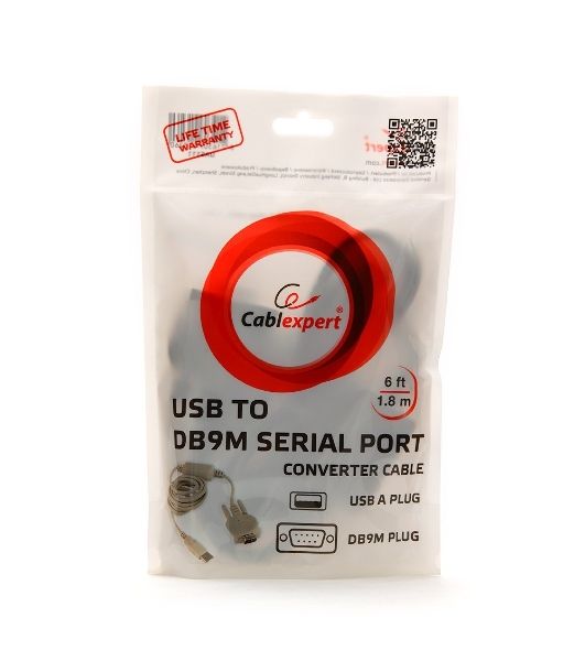 Переходник Cablexpert с USB на Com 1.8m