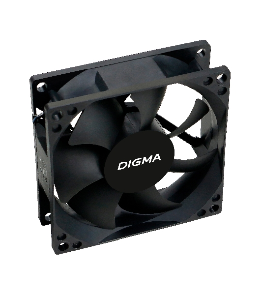 Вентилятор для корпуса Digma DFAN-80 черный, 80 мм, 1800 об/мин, 23 дБ, 4 pin
