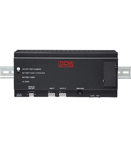 Источник бесперебойного питания Powercom DRU 500VA/300W, DIN Rail, 230V, RS-232, 2 year warranty (1114005)