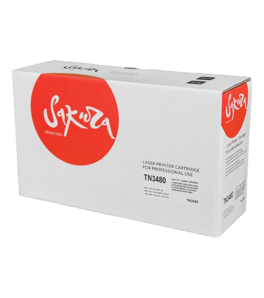 Картридж лазерный Sakura TN3480 для Brother HL-L5000, HL-L5100, HL-L5200, HL-L6250, HL-L6300, HL-L6400, DCP-L5500DN, DCP-L6600DW, MFC-L5700DN, MFC-L5750DW, MFC-L6800, MFC-L6900, черный, 8000 к.