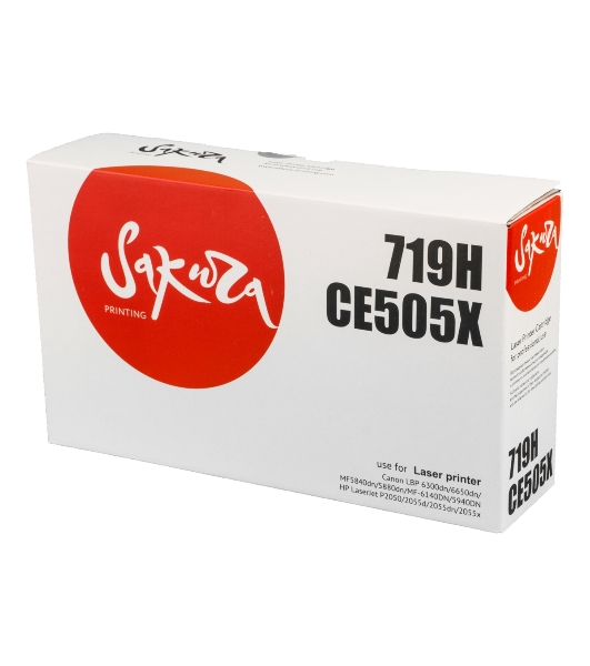 Картридж лазерный Sakura CRG719H/CE505X для Сanon LBP 6300dn/6650dn, MF 5840dn/5880dn, MF-6140DN,5940DN, HP LaserJet P2050/2055d/2055dn/2055x, черный, 6400 к.