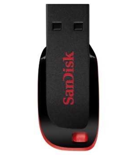 Флешка USB Sandisk CZ50 Cruzer Blade (SDCZ50-064G-B35), 64Gb, USB 2.0, R/W 15/4, черный/красный