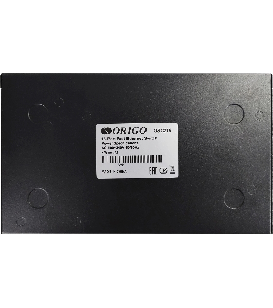 Коммутатор неуправляемый ORIGO OS1216/A1A 16x100Base-TX, корпус металл
