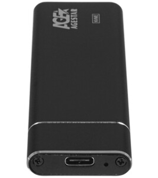 Внешний корпус AgeStar USB 3.1 Type-C M.2 NVME (M-key) AgeStar 31UBNV5C черный, алюминий, черный