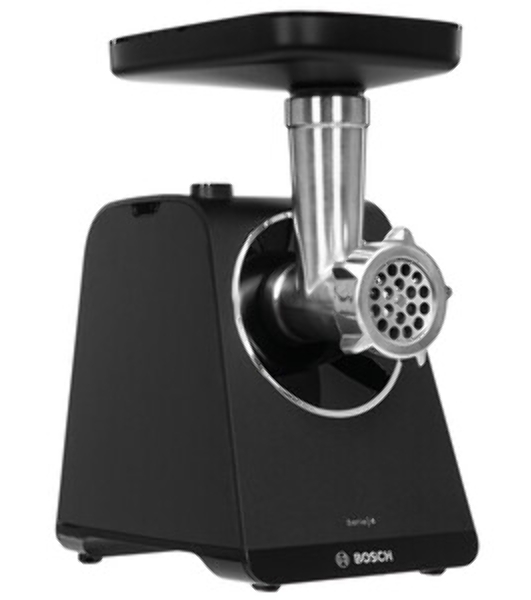 Мясорубка электрическая Bosch MFWS440B черный, 1900 Вт, 2.5 кг/мин, реверс, защита от перегрузки, насадки - 7