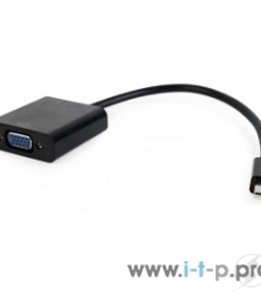Переходник miniDisplayPort - VGA, Cablexpert A-mDPM-VGAF-02, 20M/15F, длина 15 см, черный, пакет