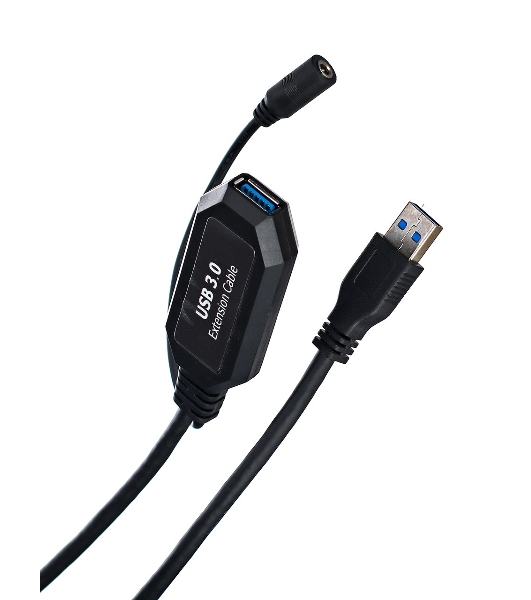 Кабель-адаптер USB3.0-repeater, удлинительный активный Am-->Af 5м VCOM