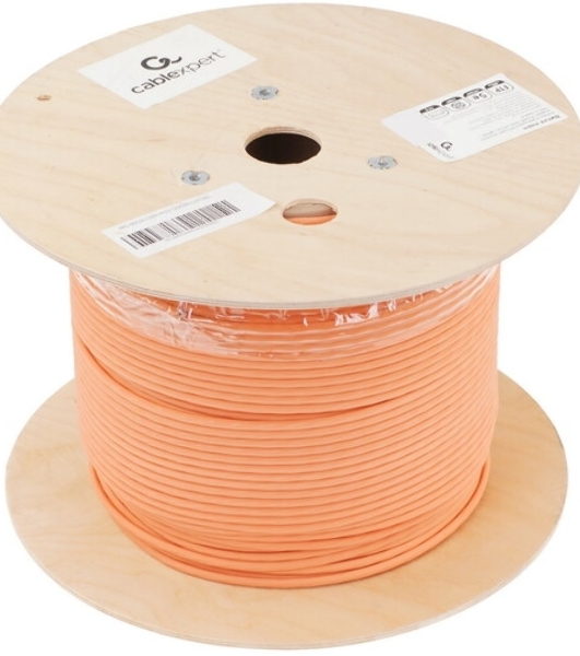 Кабель Cablexpert FPC-5051E-LSZH-4-CU indoor, FTP-LSZH 4x2x0.51, медный, кат.5e, однож., 305м, box, оранжевый