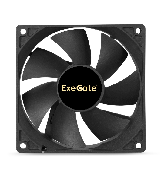 Вентилятор для корпуса ExeGate E09225H4P-PWM черный, 92 мм, 2000 об/мин, 26 дБ, 4 pin