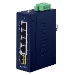 Коммутатор PLANET IGS-510TF IP30 Compact size 4-Port 10/100/1000T + 1-Port 100/1000X SFP Gigabit Ethernet Switch (-40~75 degrees C, dual 9~48V DC/24V AC), фото2