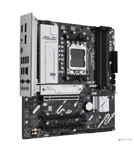 Материнская плата ASUS PRIME B840M-A WIFI, AM5, AMD B840, 4xDDR5, 4xSATA III, 3xM.2, 1xPCIe 4.0 x16, 2xPCIe 3.0 x16 (x1), 2xDP, 1xHDMI, 1x 2.5Gb LAN, Wi-Fi 6E, 2xUSB-A 10Gbps, 1xUSB-C 5Gbps, 4xUSB-A 2.0, 3x3.5 мм, 7.1, micro-ATX