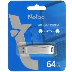 Флешка USB Netac U782C dual USB 3.0+TypeC 64Gb, retail version, фото20