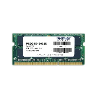 Оперативная память Patriot, DDR3, 8GB (1x8 GB), 1600 MHz, CL11, SO-DIMM