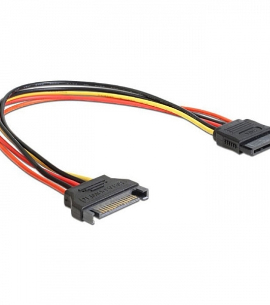 Удлинитель кабеля питания SATA Cablexpert CC-SATAMF-02, 15pin(M)/15pin(F), 50 см
