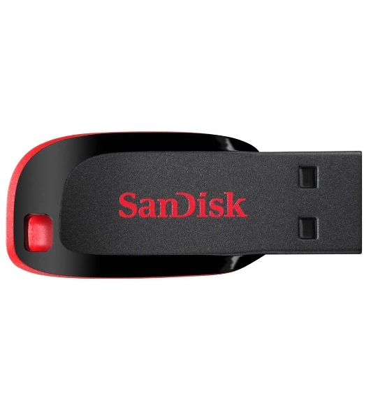 Флешка USB Sandisk CZ50 Cruzer Blade (SDCZ50-016G-B35), 16Gb, USB 2.0, R/W 15/4, черный/красный