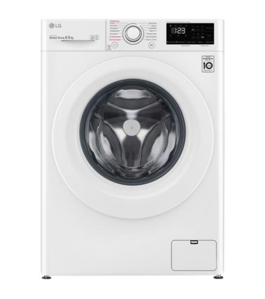 Стиральная машина LG F2V3GS3W белый, загрузка фронтальная 8,5 кг, 1200 об/мин., класс: А