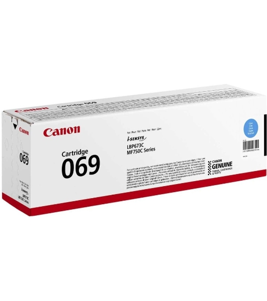 Картридж лазерный Canon 069C (5093C002) голубой (1900 стр.) для Canon MF752Cdw/754Cdw, LBP673Cdw