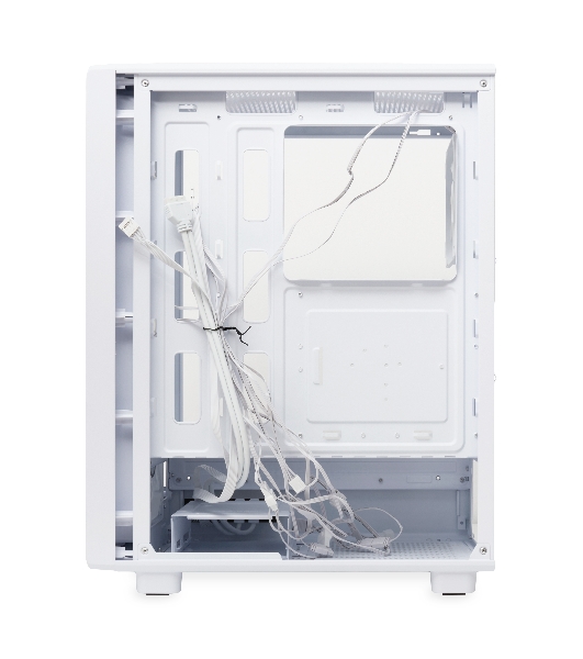 Компьютерный корпус HSPD M510, Mesh Mid Tower, белый, TG, 0.5 SPCC, 4x120мм ARGb ATX, mATX, mITX 180/280/160мм 1x2.5', 1x3.5', 7xPCI 2xUSB-A 3.0 517x277x418мм