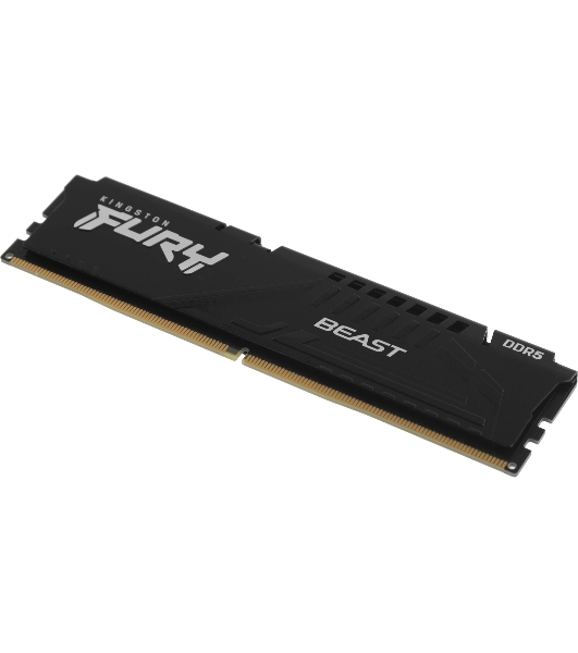 Оперативная память Kingston Fury Beast, DDR5, 32GB (1x32GB), 6000MHz, CL30, DIMM, с радиатором, черный